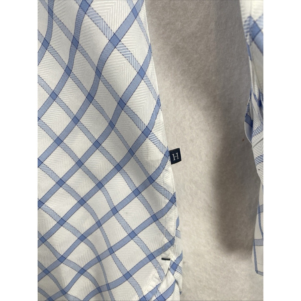 Vintage‎ Hilfiger Luxurious Button-Up Shirt Blue Geometric Large C79 - Picture 3 of 9
